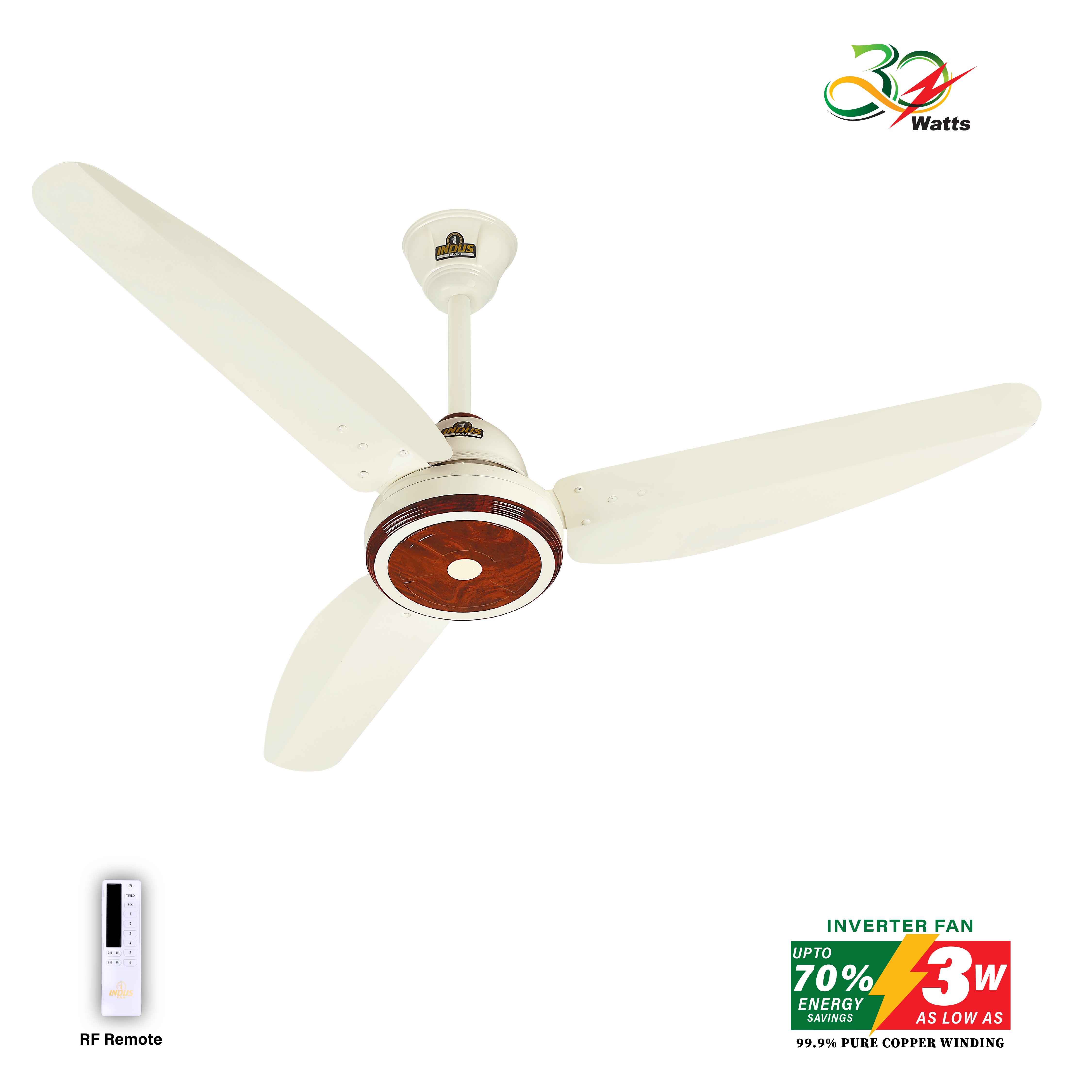 Heaven Plus Model Ceiling Fan (30-Watt Inverter Fan)