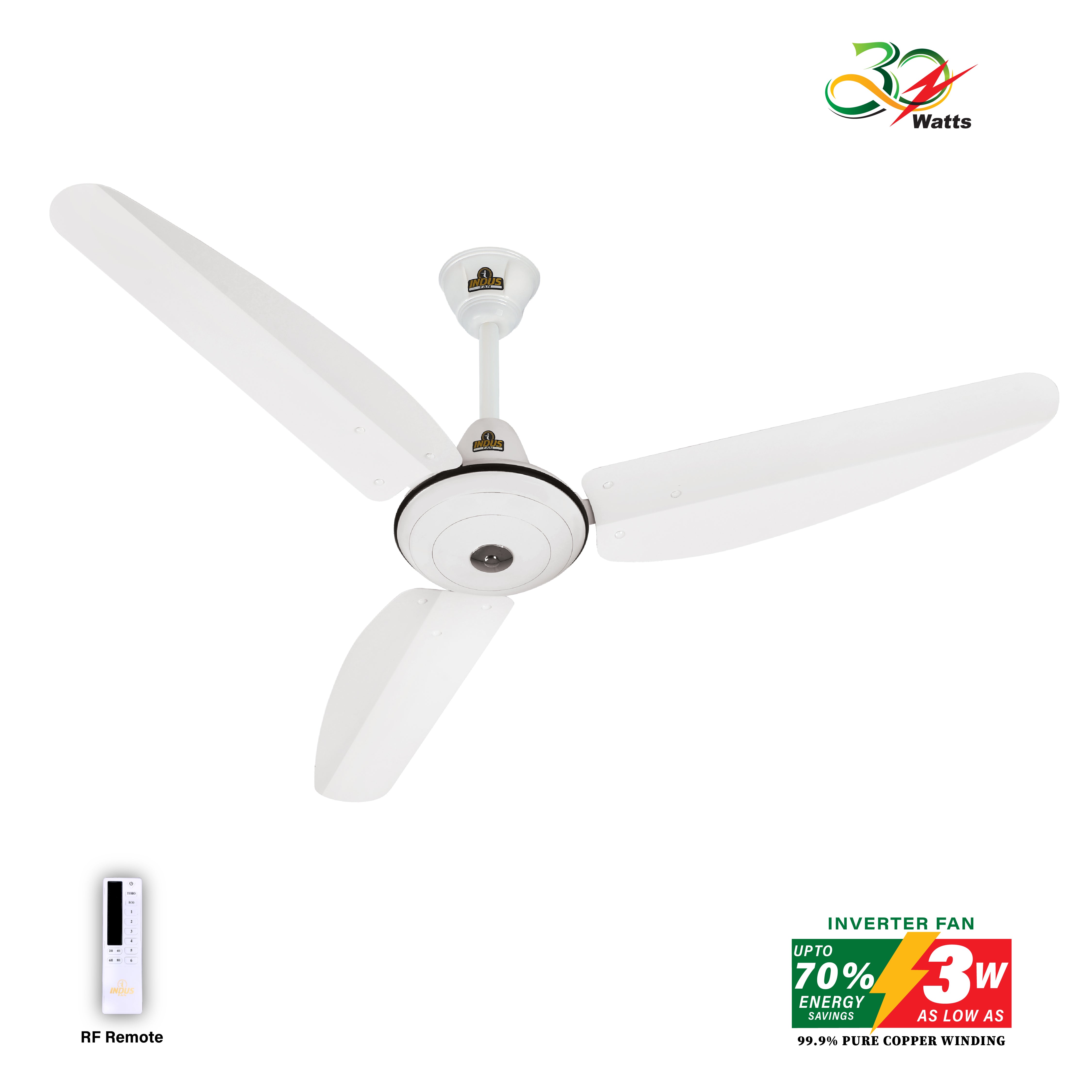 Deluxe Model Ceiling Fan (30-Watt Inverter Fans)